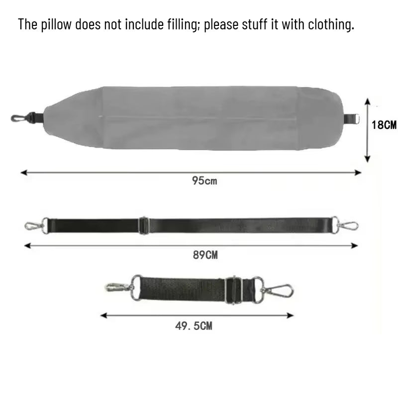 Travel Neck Pillow with Fillable Clothing U-Shaped Pillowcase, Extra Storage Bag, Velvet Neck Pillow Cover for Airplane Travel