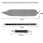 Travel Neck Pillow with Fillable Clothing U-Shaped Pillowcase, Extra Storage Bag, Velvet Neck Pillow Cover for Airplane Travel