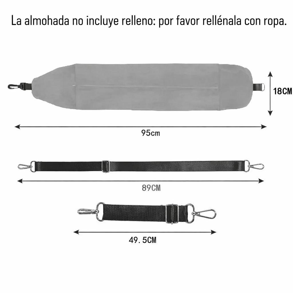Almohada de viaje rellenable