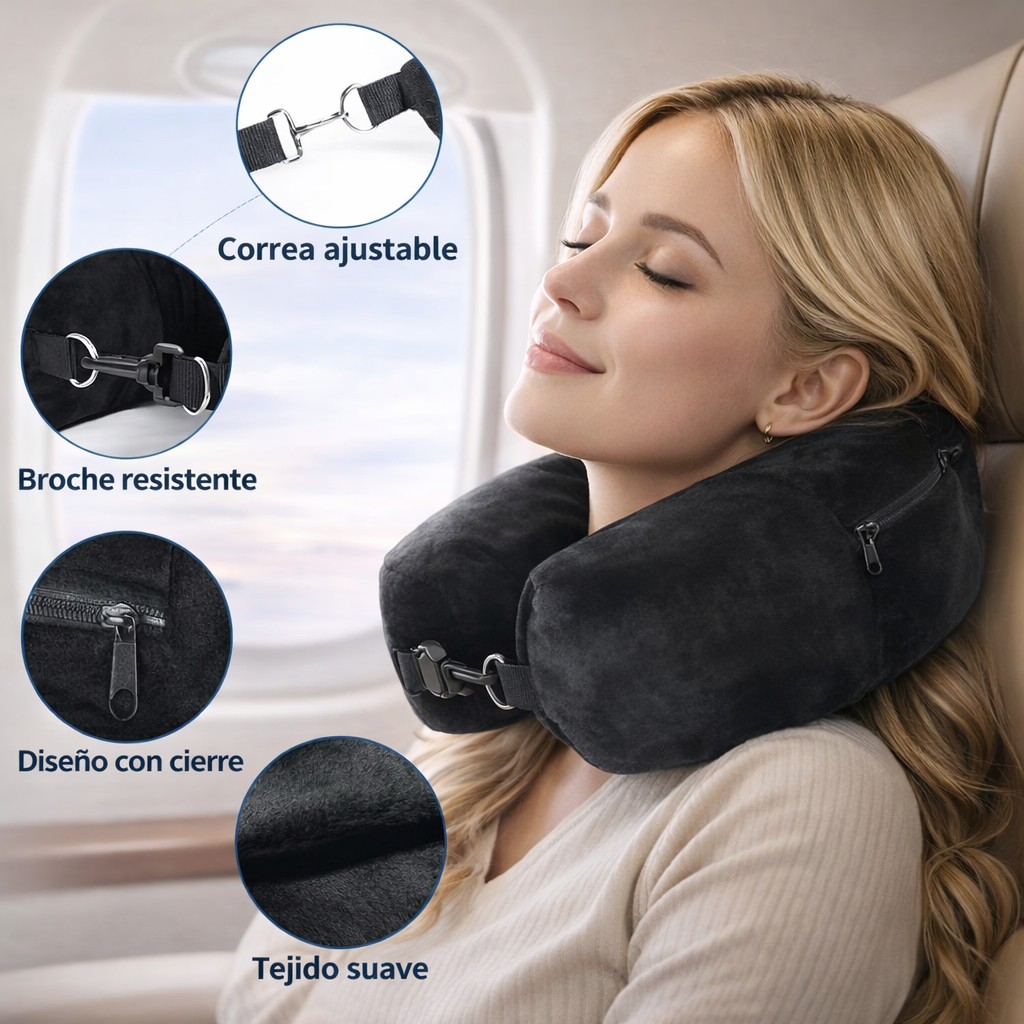 Almohada de viaje rellenable