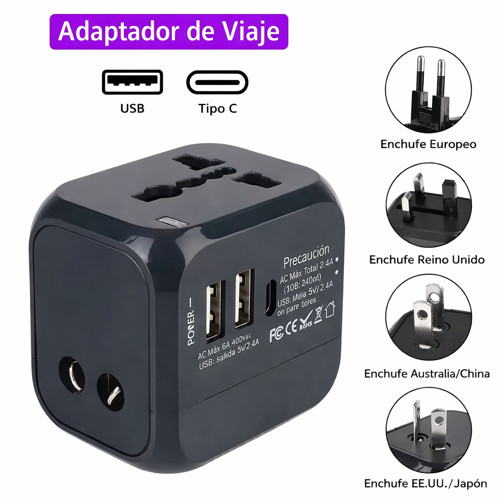 Adaptador de cargador de viaje